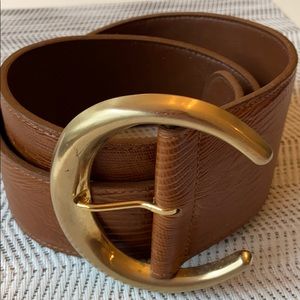 Gold Buckle Brown Belt